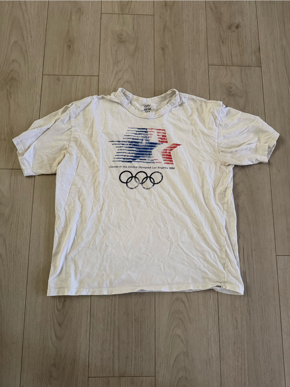 Heritage White T-Shirt with Black Logo Print